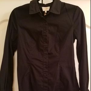 Laundry black collar shirt
